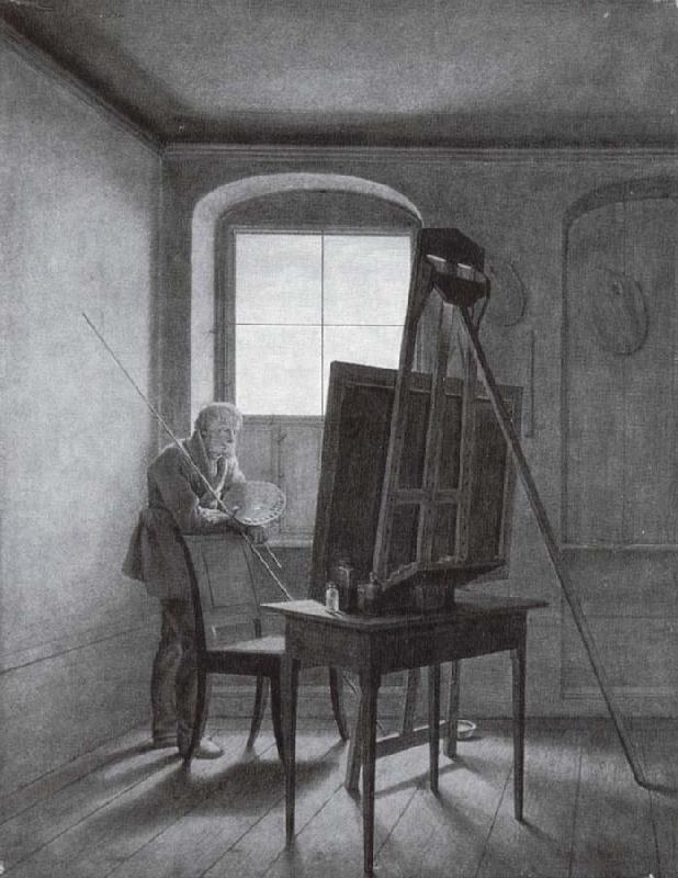 Georg Friedrich Kersting Caspar David Friedrich in Seinem Atelier France oil painting art